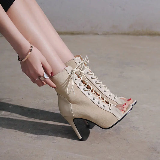 Open Toe High Top Boots