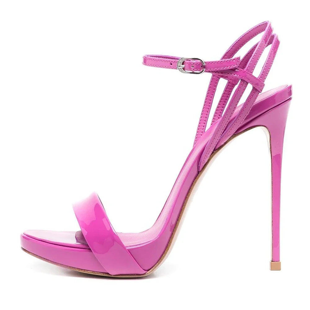 Women's Fashion Bright Leather Heels