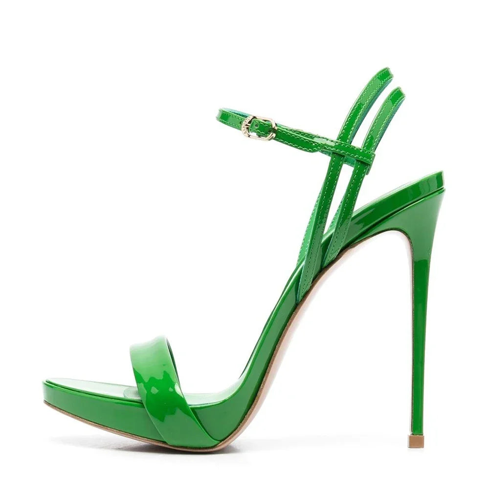 Women's Fashion Bright Leather Heels