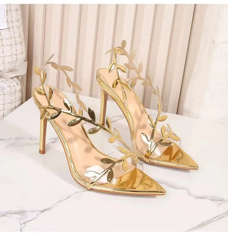 Gold Leaf Elegant Heels