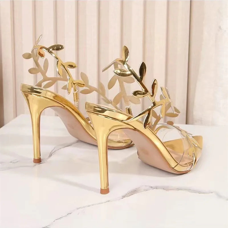 Gold Leaf Elegant Heels