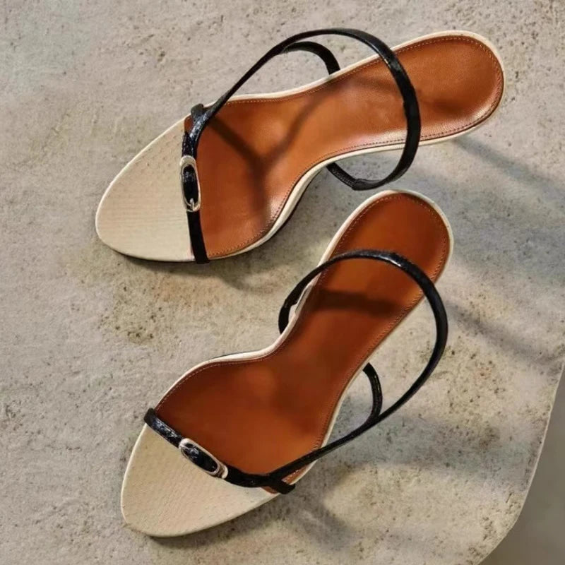 Casual Slip On Back Strap Heels