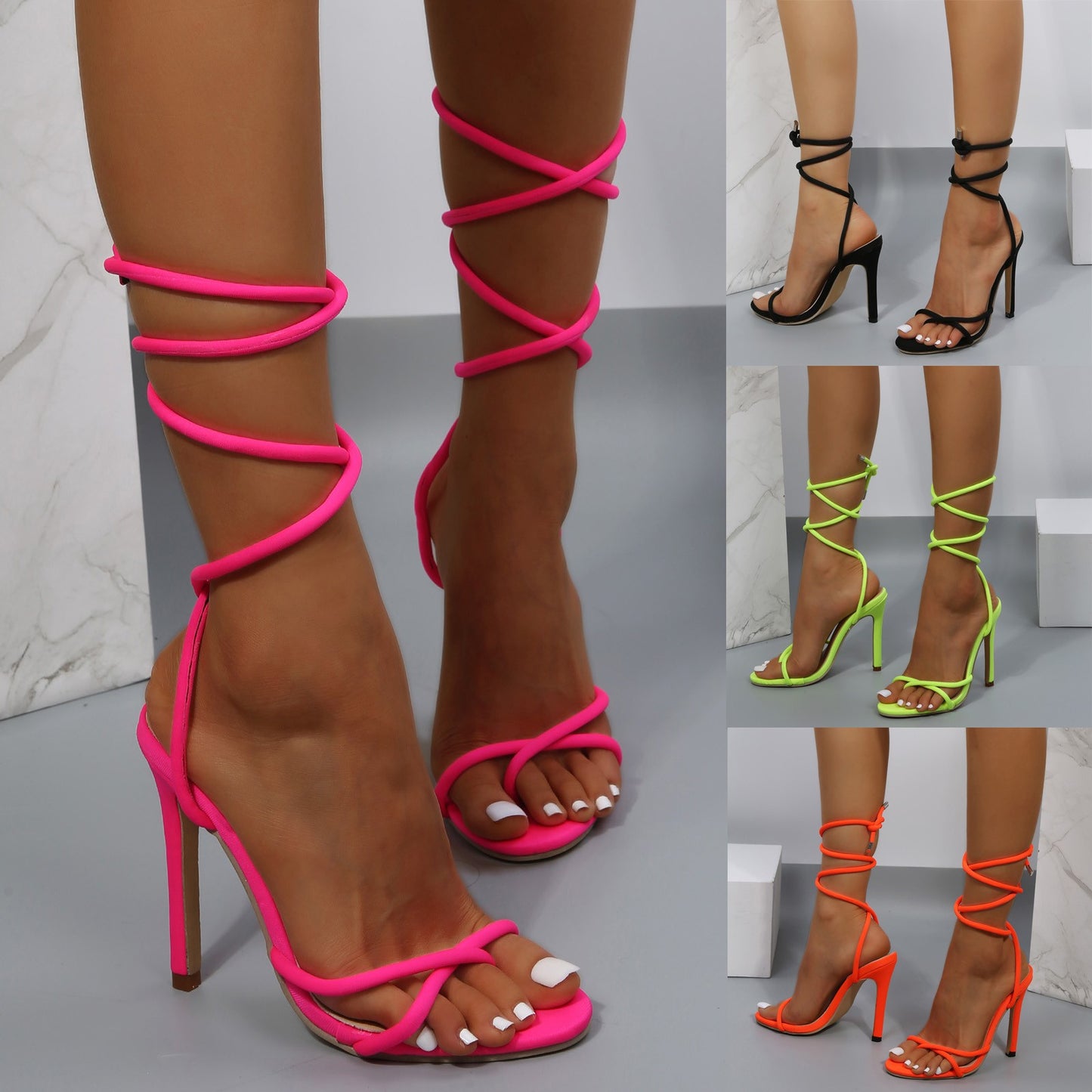 New Cross Strap Thin Stilettos