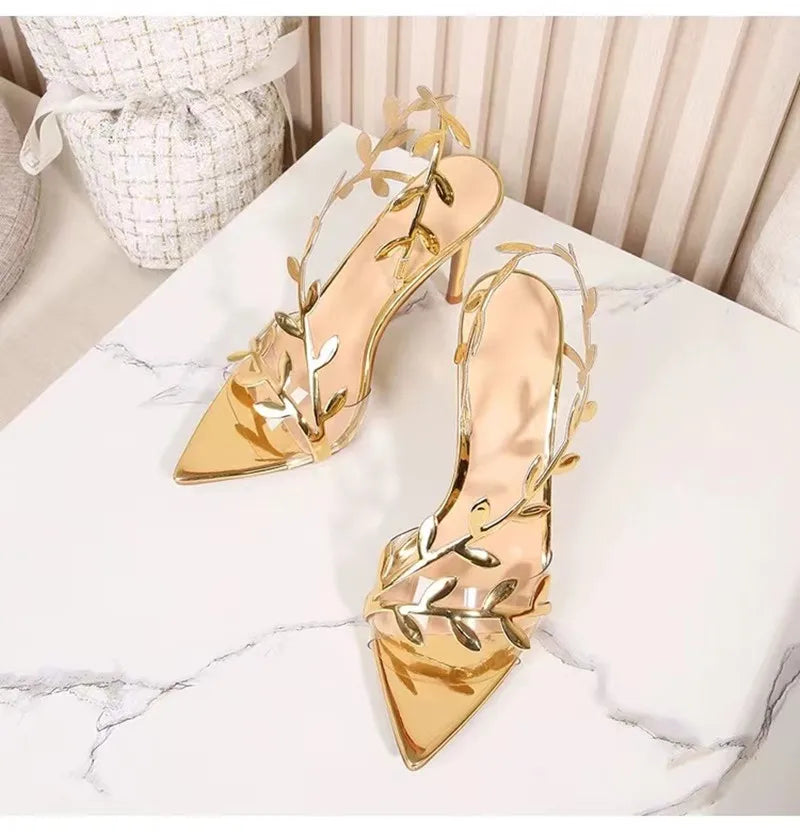 Gold Leaf Elegant Heels